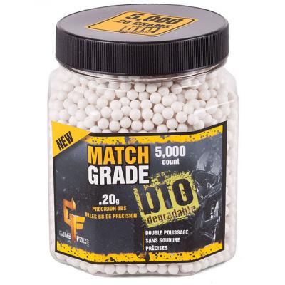 GAMEFACE 20GBW5J Match Grade (White) Biodegradable Ammo - 6mm .20 Gram 5000