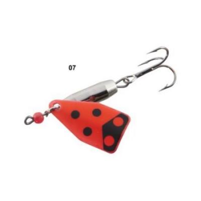 24954802 Stream-a-Lure - Silver Red Dots