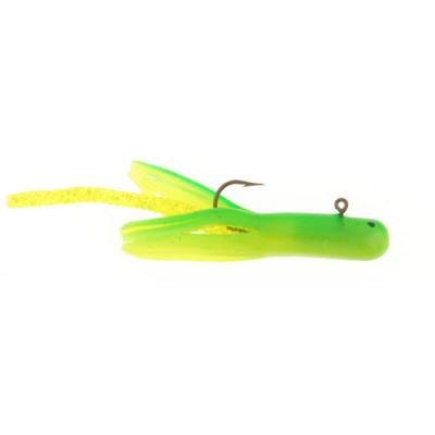 75622901 Pre-Rigged Atomic Teaser Jig - 0.03 Oz - Green Chartreuse