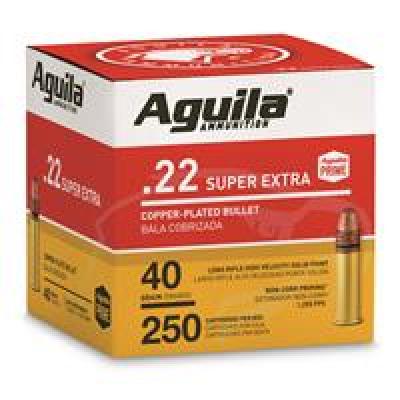 Aguila Super Extra Hv 22 Long Rifle Copper Plated Round Nose Ammo - 22 Long