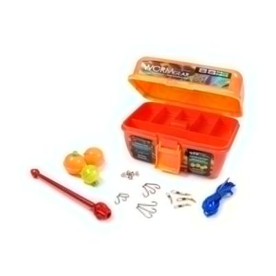 South Bend Worm Gear 88-Piece Loaded Fishing Tackle Box  Green