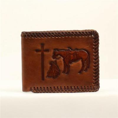 Nocona Western Wallet Mens Cowboy Prayer Leather Bi-fold Tan - One Size