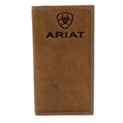 ARIAT Mens Rodeo Embossed Browns Logo Wallet