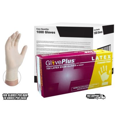 Ammex Professional GPPFT Powder Free Latex Exam Gloves, Ivory, X-Large,