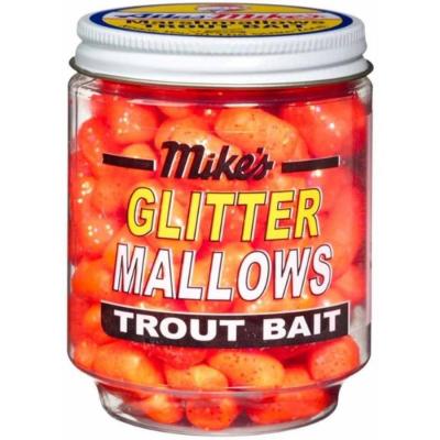 20018101 Glitter Mallows Trout Bait - Orange Garlic