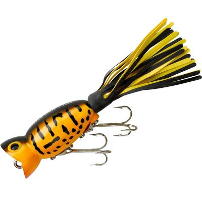 Arbogast Hula Popper 1/4 Oz Fishing Lure - Yellow Coach Dog