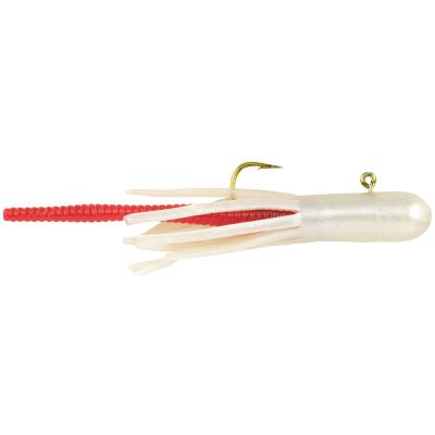 68000057 Pre-Rigged Atomic Teaser Jig - 0.06 Oz - Bleeding Pearl