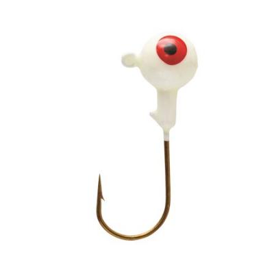 Eagle Claw Ball Head Fishing Jig  Glow  1/4 Oz.  10 Count