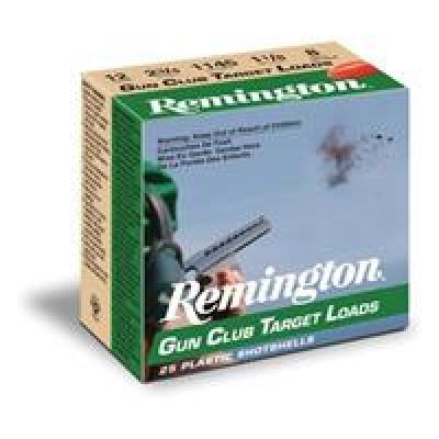 Remington Gun Club Lite Target Ammo 12 Gauge 2-3/4" 1-1/8 Oz #8 Shot - 12