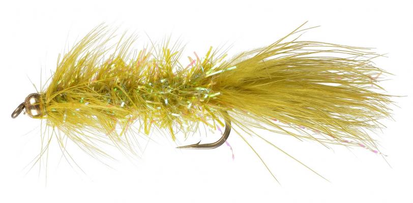 Perfect Hatch Crystal Bugger Streamer Fly, Size 8, Olive