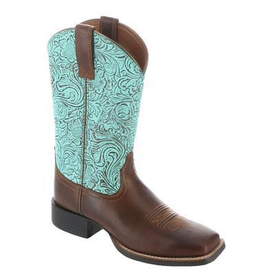 81258148 Round up Wide Square Toe Western Boots for Ladies - Beduino Brown -