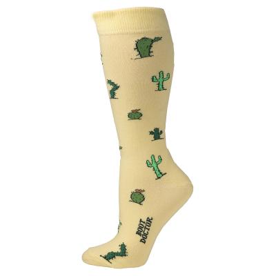 M & F Western 0417318 Boot Doctor Crew Style Cactus Pattern Ladies Sock