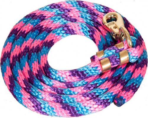 Mustang Poly Lead Rope Turq/Pink/Purple