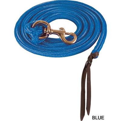 Mustang Poly Cowboy Lead Rope with 7/8" Brass Plated Bolt Snap