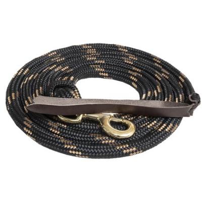 Mustang Poly Cowboy Lead Rope with 7/8" Brass Plated Bolt Snap