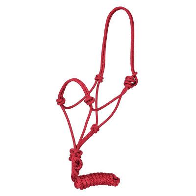 Mustang Traditional Poly Rope Halter Red
