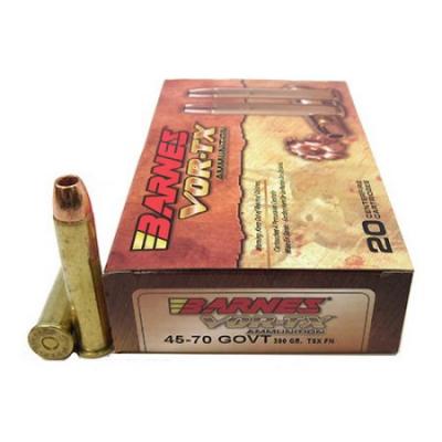 Barnes Vor-TxRifle Cartridges .45-70 Government TSX Flat Nose 300 Grain 20 -