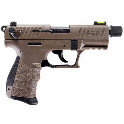 Walther P22 Tactical Fde 22lr 3.42" Threaded Barrel 10rd