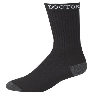Boot Doctor Men's Work Boot Socks (3 Pair Pack) - Black Medium
