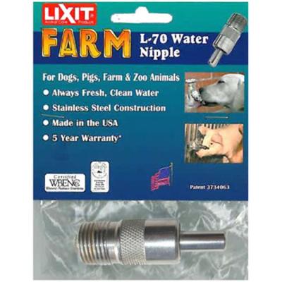 LIXIT 0900 Farm Water Nipple Valve  Stainless Steel - Quantity 1