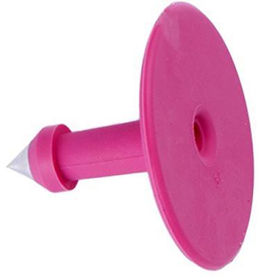 Y-Tex Cattle Ear Tag Male Blank Buttons 25 Ct Pink
