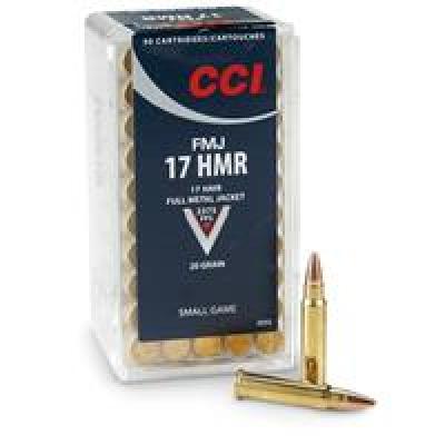 CCI .17 HMR Full Metal Jacket, 20gr, 50ct