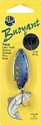 25093716 Spinning Lures Buoyant Spoon - 0.25 Oz - Silver Blue