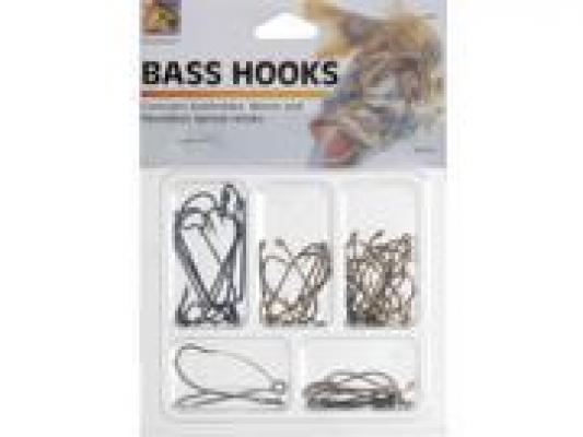 Bass Fishing Hook Assortment - 45 Piece