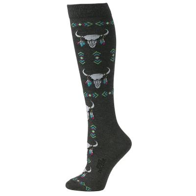 M & F Western 0417006 Boot Doctor Skull Pattern Ladies Sock with Over the