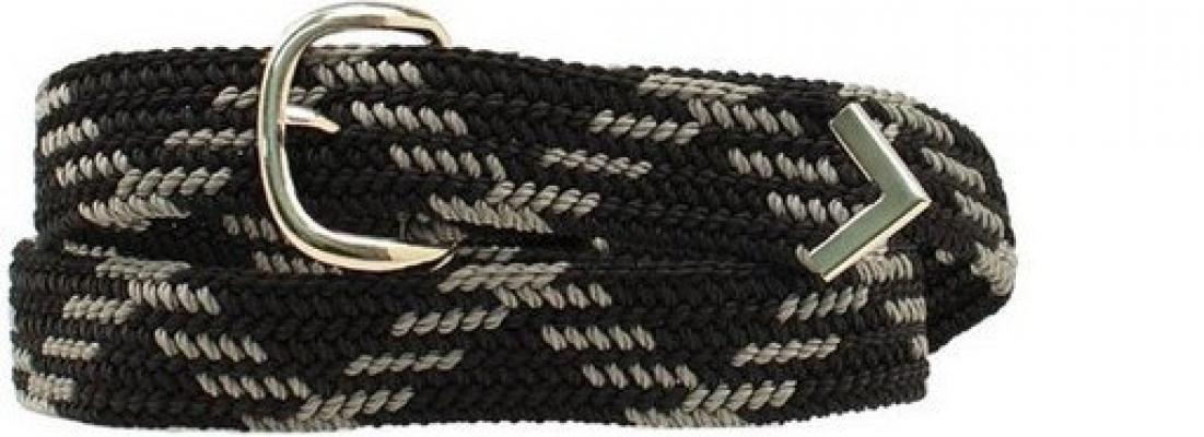 Nocona Belt Co Men's Nylon Cord Braided Belt - Black and Grey One Size