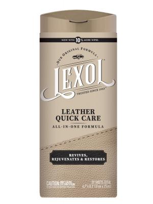 8024546 Quick Care Leather Cleaner & Conditioner, 28 Sheet Wipes