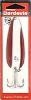 00-16 3.63 in. Original Dardevle Spoon - Red & White Stripe Nickel Back