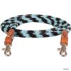 Mustang Round Braided Trail Reins Turquoise