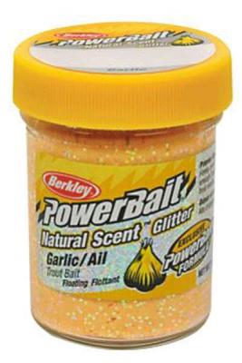 Berkley BGTGY2 PowerBait Glitter Trout Bait Garlic Scent Yellow 1.75oz Jar