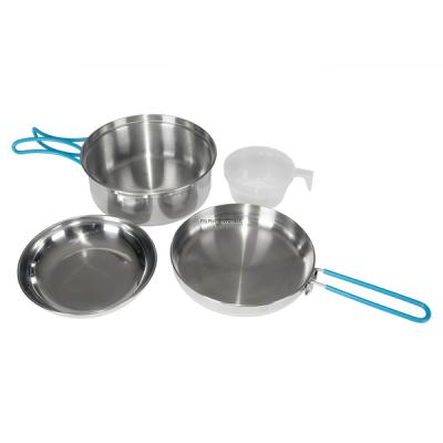 Stansport 361-100 Stainless Stell Mess Kit - One Person- 1 Pot, 1 Frying