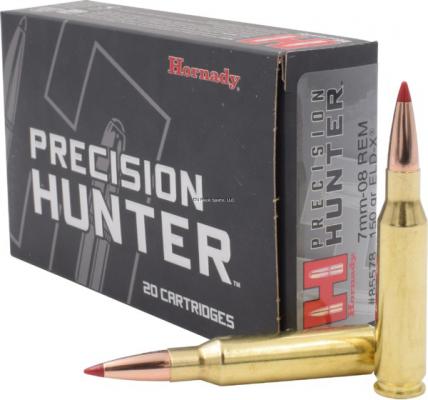 Hornady Precision Hunter 7mm-08 Remington 150 Grain Extremely Low Drag -