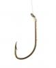 Eagle Claw 139H-10 Baitholder Snelled Hook, Size 10, 2 Sliced Shank, Offset,