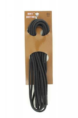 0440601-60 Waxed Boot Laces, Black - 60 in.
