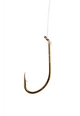 Eagle Claw 031 Plain Shank Snelled Hooks - Size 12