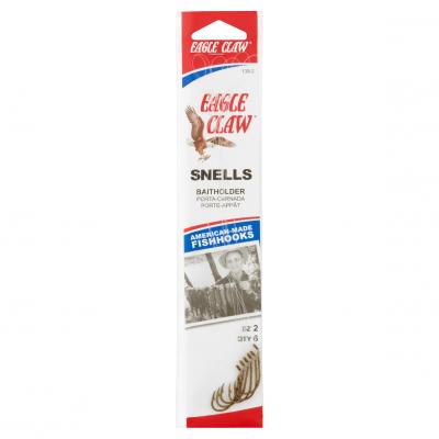 Eagle Claw Size 2 Bronze Snell Fish Hook