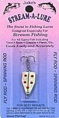 24954801 Stream-a-Lure - Gold Red Dots