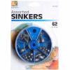 Danielson Sinker Set in Dial Box Fishing Weights  Assorted  62 Pack