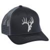 HW-SKZ-CBL Skullz Deer Logo Mesh Back Baseball Cap, Black & Charcoal
