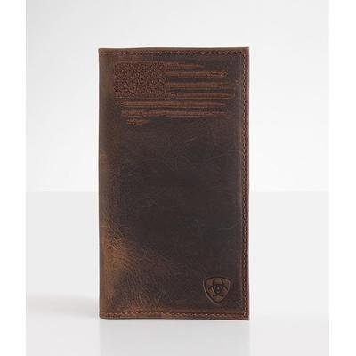 ARIAT Mens Rodeo Wallet Distressed Stitching USA Flag Wallet