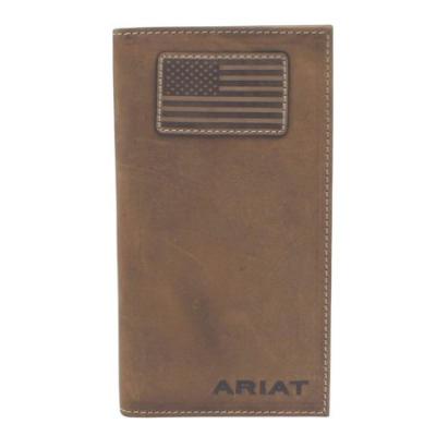 ARIAT Men's Rodeo Flag Patch Logo Wallet