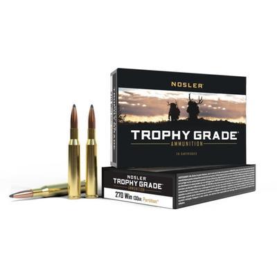 Nosler .270 Winchester Partition 130 Grain Brass Cased 20 Rounds 61024