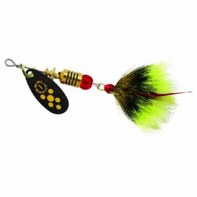 27555501 Black Fury Spinnerbait - Yellow Dot - 0.12 Oz